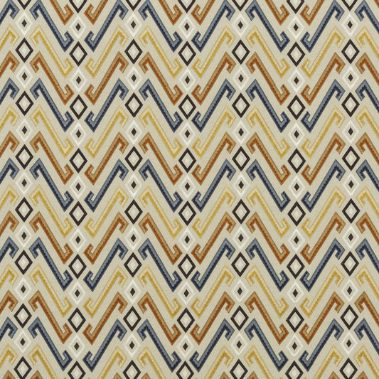 FD770-H53 JAZZ INDIGO/SPICE MULBERRY Fabrics Drapery Upholstery