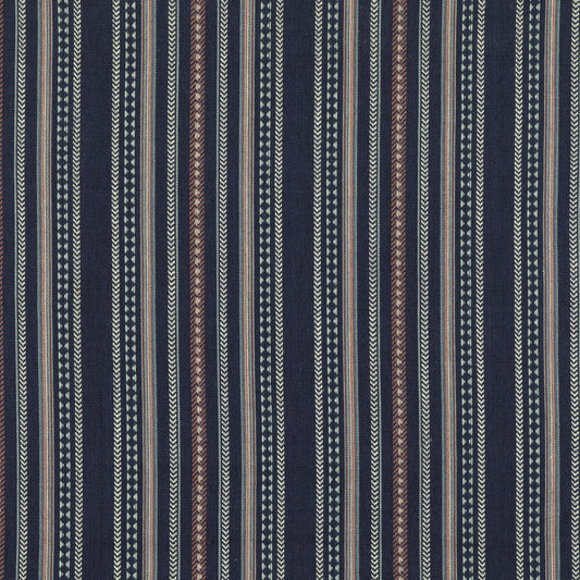 FD788-H10 RACING STRIPE INDIGO MULBERRY Fabrics Drapery Upholstery