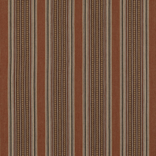 FD792-T30 BERBER STRIPE SPICE MULBERRY Fabrics Drapery Upholstery