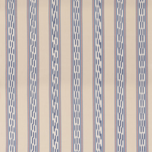 FD819-G103 BREEZY STRIPE BLUE/RED MULBERRY Fabrics Drapery Upholstery