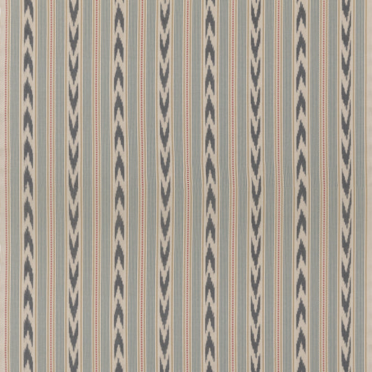 FD821-G103 NEWPORT STRIPE BLUE/RED MULBERRY Fabrics Drapery Upholstery