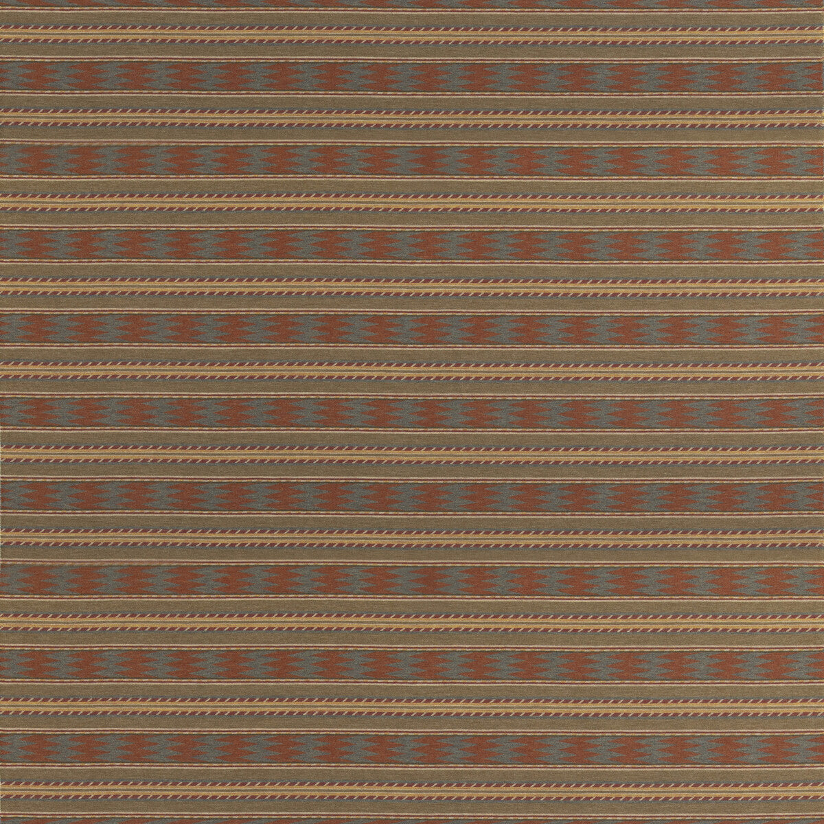 FD837-V158 INVERARAY RUSSET/TEAL MULBERRY Fabrics Drapery Upholstery