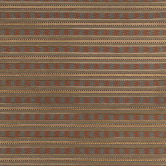 FD837-V158 INVERARAY RUSSET/TEAL MULBERRY Fabrics Drapery Upholstery