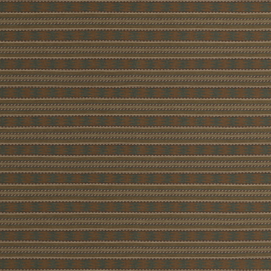 FD837-V173 INVERARAY RUSSET/GREEN MULBERRY Fabrics Drapery Upholstery