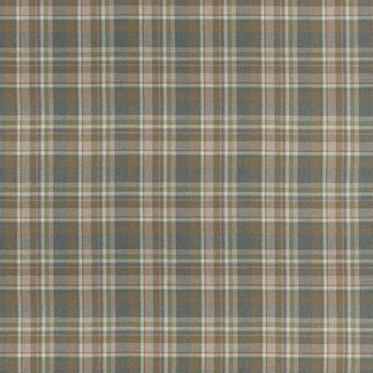 FD838-R106 LINDISFARNE PLAID LOVAT MULBERRY Fabrics Drapery Upholstery