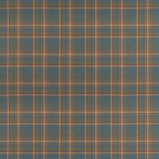 FD838-R11 LINDISFARNE PLAID TEAL MULBERRY Fabrics Drapery Upholstery