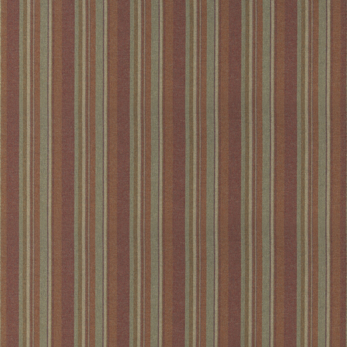 FD839-V171 LINDISFARNE STRIPE RUSSET/SAGE MULBERRY Fabrics Drapery Upholstery