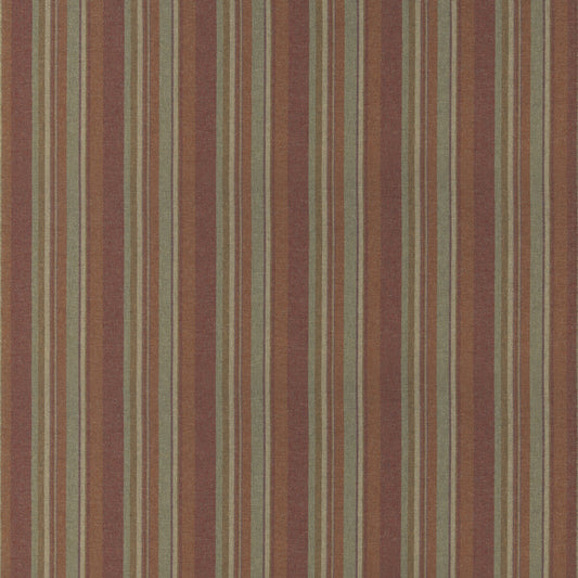 FD839-V171 LINDISFARNE STRIPE RUSSET/SAGE MULBERRY Fabrics Drapery Upholstery