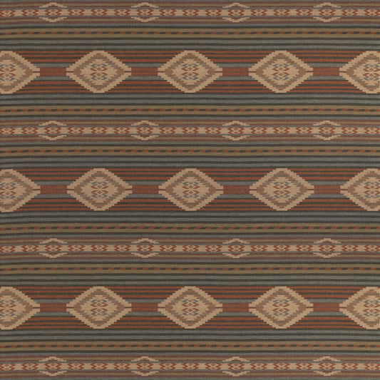 FD840-V158 HARLECH RUSSET/TEAL MULBERRY Fabrics Drapery Upholstery