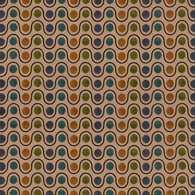 FD843-R115 WICKET GREEN/BLUE MULBERRY DRAPERY