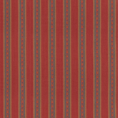 FD847-V106 COUNTRY STRIPE RED MULBERRY Fabrics Drapery Upholstery