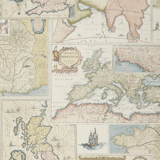 FG078-Y101 BOHEMIAN TRAVELS MULTI MULBERRY Wallpaper