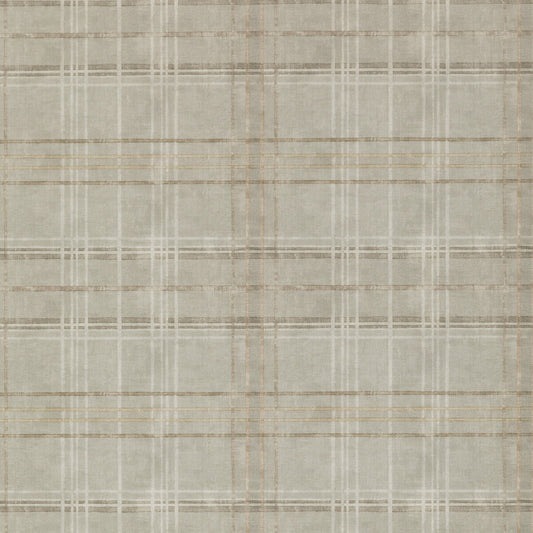 FG086-A15 SHETLAND PLAID WOODSMOKE MULBERRY Wallpaper