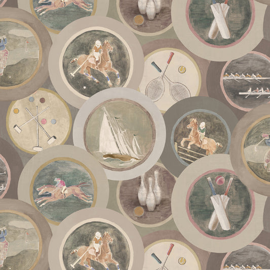 FG095-J52 SPORTING LIFE ANTIQUE MULBERRY Wallpaper