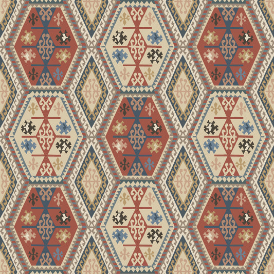 FG098-V110 BUCKLAND RED/BLUE MULBERRY Wallpaper