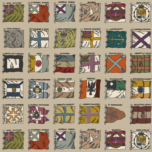 FG099-V54 NAVAL ENSIGNS RED/PLUM MULBERRY Wallpaper