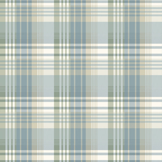 FG100-R104 MULBERRY ANCIENT TARTAN AQUA MULBERRY Wallpaper