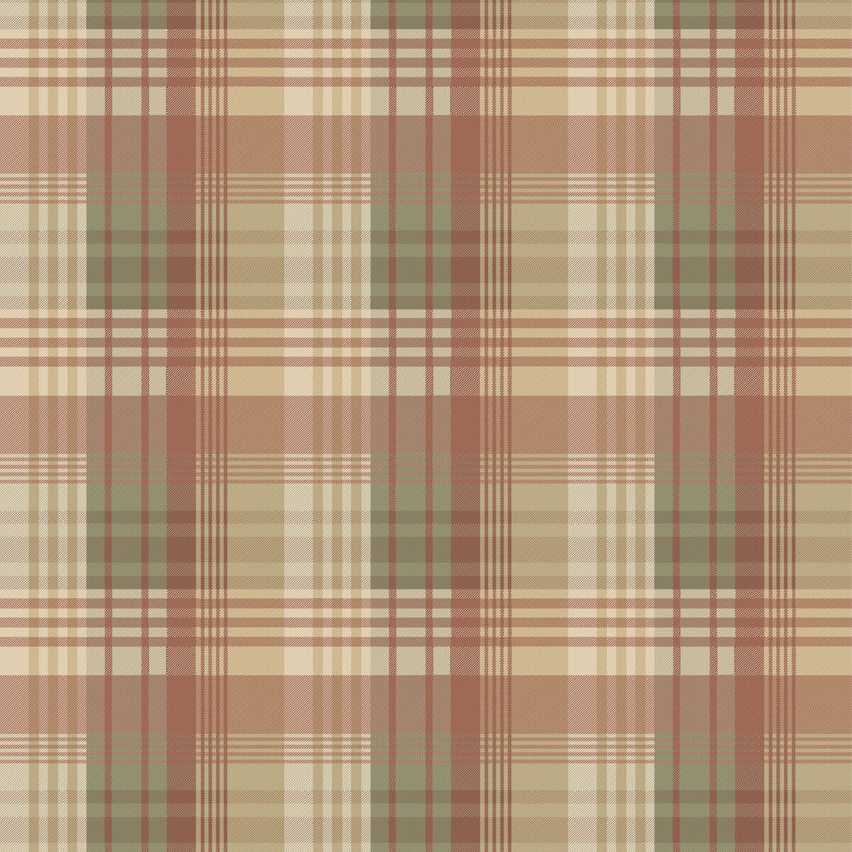 FG100-R114 MULBERRY ANCIENT TARTAN LOVAT/RED MULBERRY Wallpaper