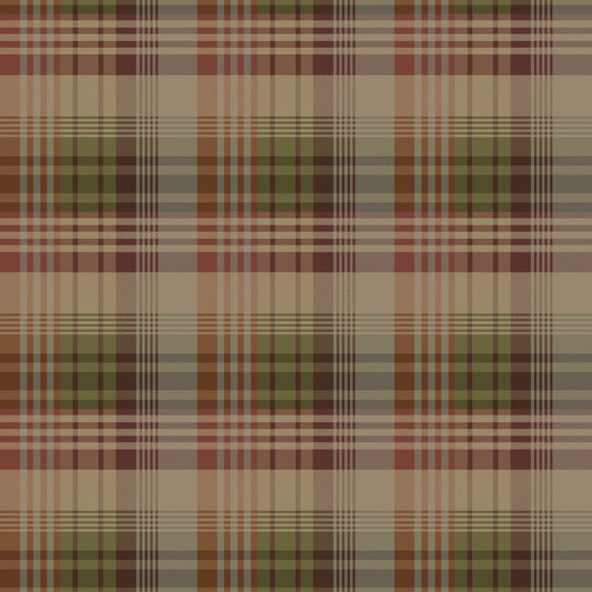 FG100-V54 MULBERRY ANCIENT TARTAN RED/PLUM MULBERRY Wallpaper