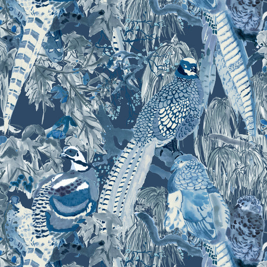 FG101-H10 GAME BIRDS INDIGO MULBERRY Wallpaper