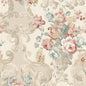 FG103-R114 FLORAL ROCOCO LOVAT/RED MULBERRY Wallpaper