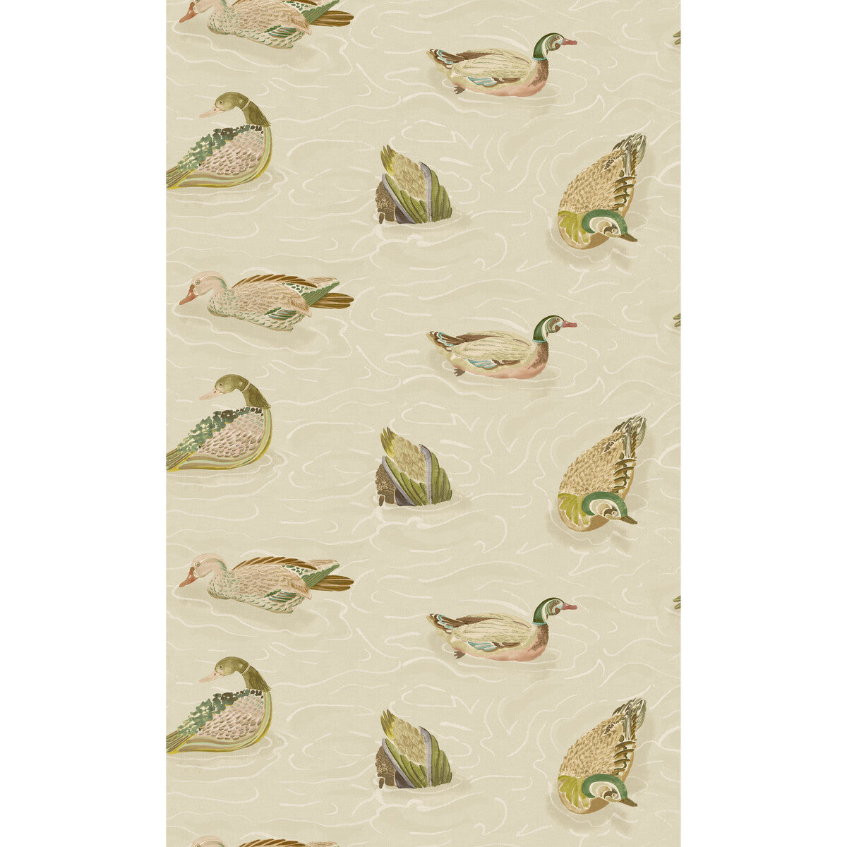 FG122-S48 DUCK POND EMERALD/STONE MULBERRY Wallpaper