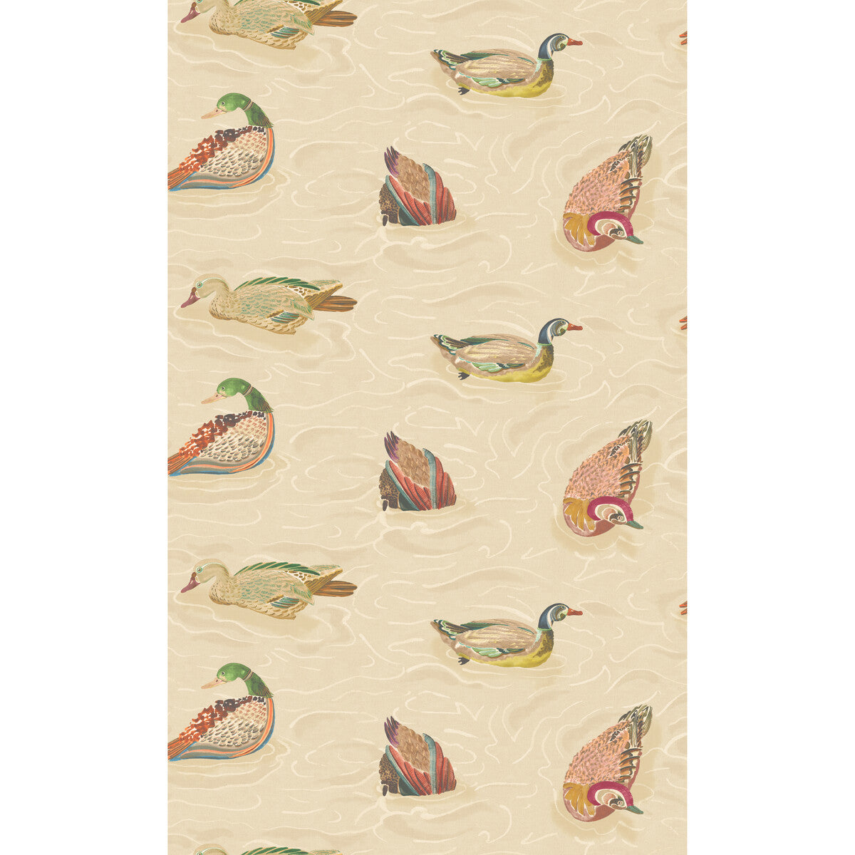 FG122-T46 DUCK POND JEWEL MULBERRY Wallpaper