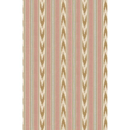 FG127-V92 NEWPORT STRIPE OLD RED/SAND MULBERRY Wallpaper