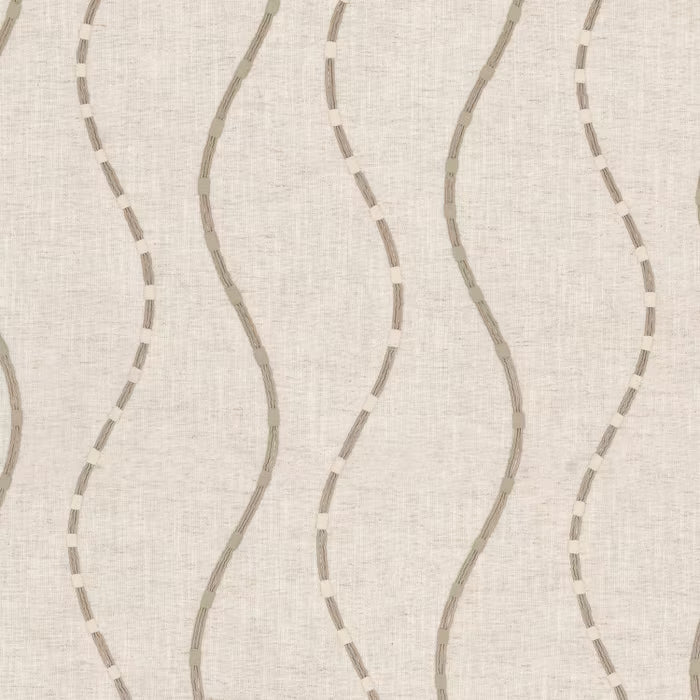FLOC-2 STOUT FLOCKED 2 LINEN LINEN DRAPERY
