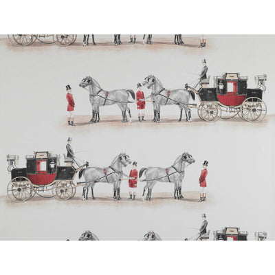 GDT5072-002 ARANJUEZ CRUDO/ROJO GASTON Y DANIELA Fabrics Drapery Upholstery