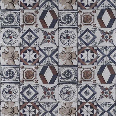 GDT5332-002 TRASTEVERE AZUL/TABACO GASTON Y DANIELA Fabrics Drapery Upholstery
