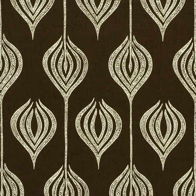GWF-2622-68 TULIP CHOCOLATE/CREAM LEE JOFA MODERN Fabrics Drapery Upholstery
