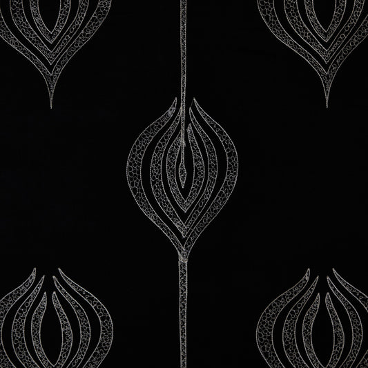 GWF-2928-816 TULIP EMBROIDERY BLACK LEE JOFA MODERN UPHOLSTERY