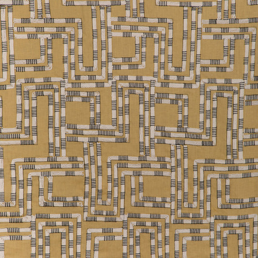 GWF-3813-4 CIRCUIT EMB OCHRE LEE JOFA MODERN DRAPERY