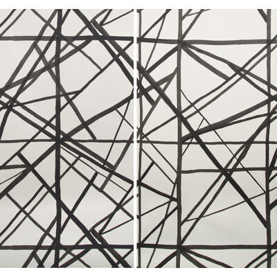 GWP-3417-816 CHANNELS PAPER EBONY/IVORY LEE JOFA MODERN Wallpaper