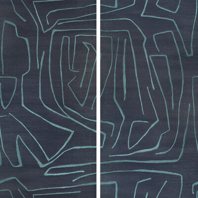 GWP-3720-505 GRAFFITO II NAVY LEE JOFA MODERN Wallpaper