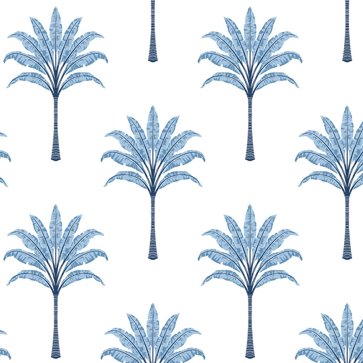 HG10702 Harry & Grace Harry & Grace Peel and Stick Wallpaper Montgomery Palm Blue Lake