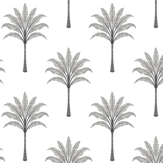 HG10708 Harry & Grace Harry & Grace Peel and Stick Wallpaper Montgomery Palm Harbor Grey