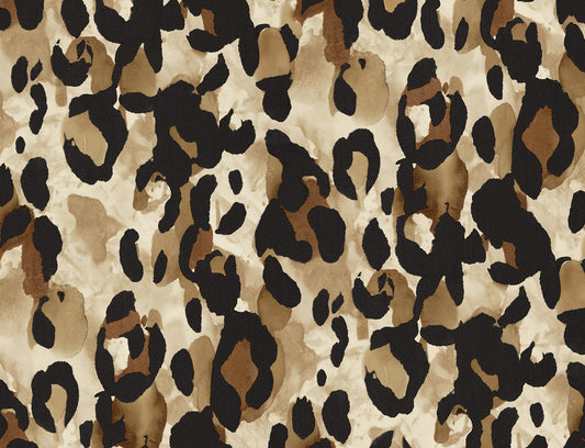 HG11406 Harry & Grace Harry & Grace Peel and Stick Wallpaper Leopard Print Fallburn Tan