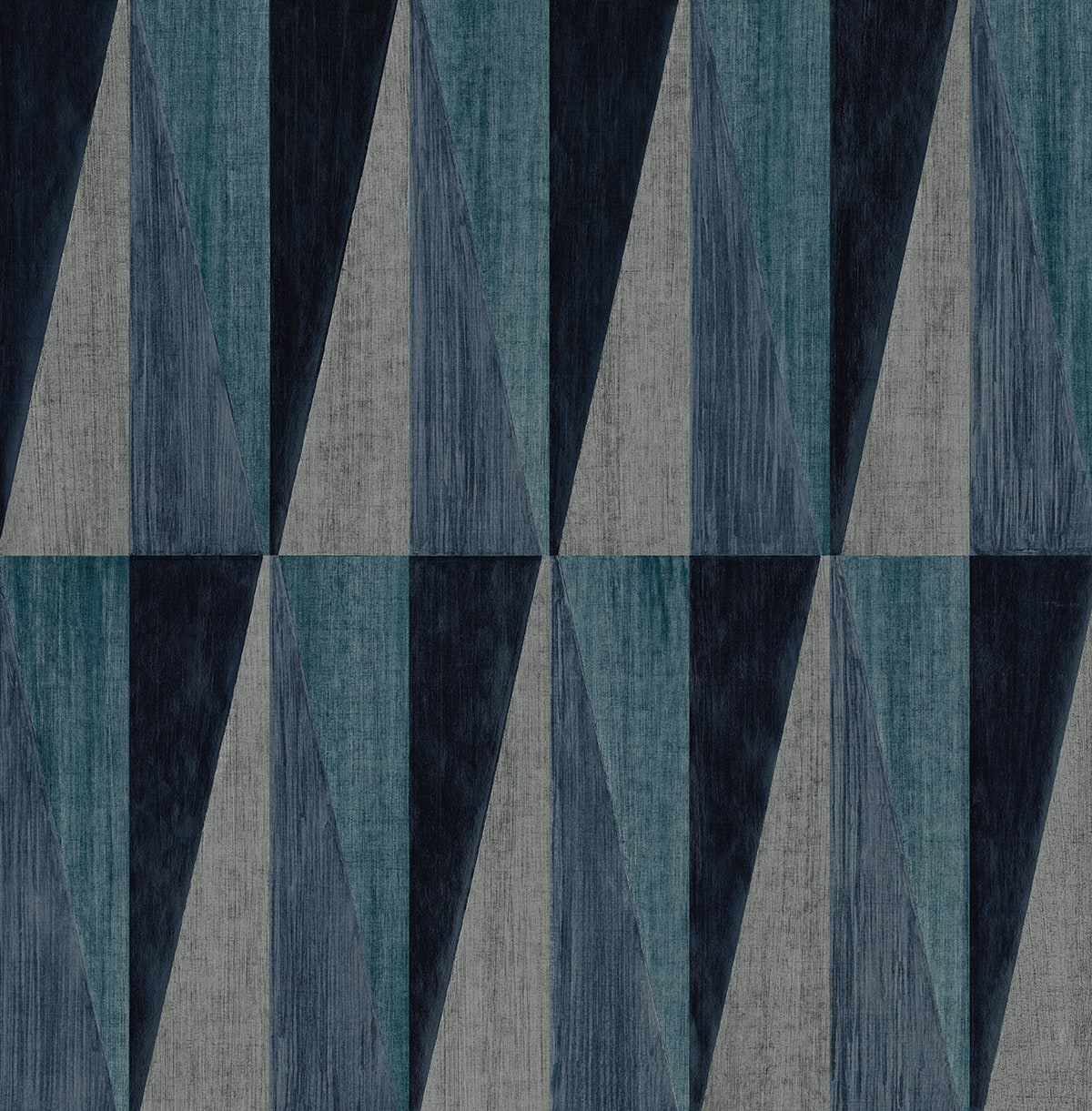 HG11502 Harry & Grace Harry & Grace Peel and Stick Wallpaper Pieced Diamonds Denim Blue
