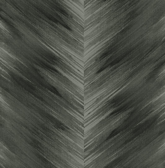 HG11700 Harry & Grace Harry & Grace Peel and Stick Wallpaper Washed Chevron Charcoal