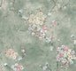 HG11804 Harry & Grace Harry & Grace Peel and Stick Wallpaper Floral Blossom Green Smoke