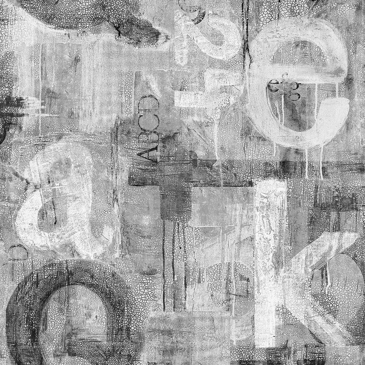 HG12000 Harry & Grace Harry & Grace Peel and Stick Wallpaper Graphic Letters Ash
