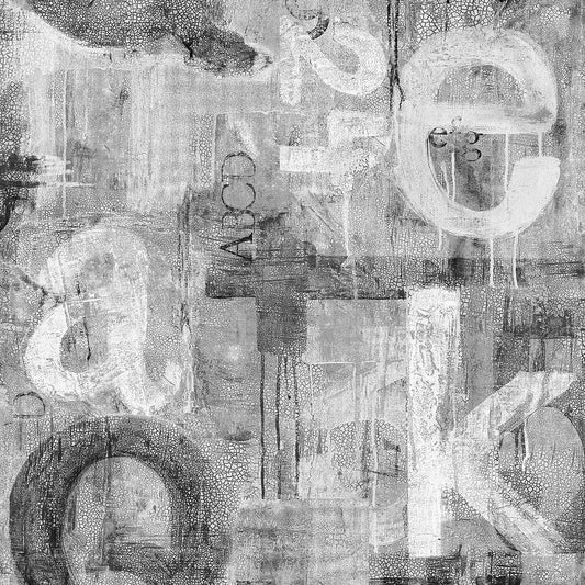 HG12000 Harry & Grace Harry & Grace Peel and Stick Wallpaper Graphic Letters Ash