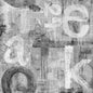 HG12000 Harry & Grace Harry & Grace Peel and Stick Wallpaper Graphic Letters Ash