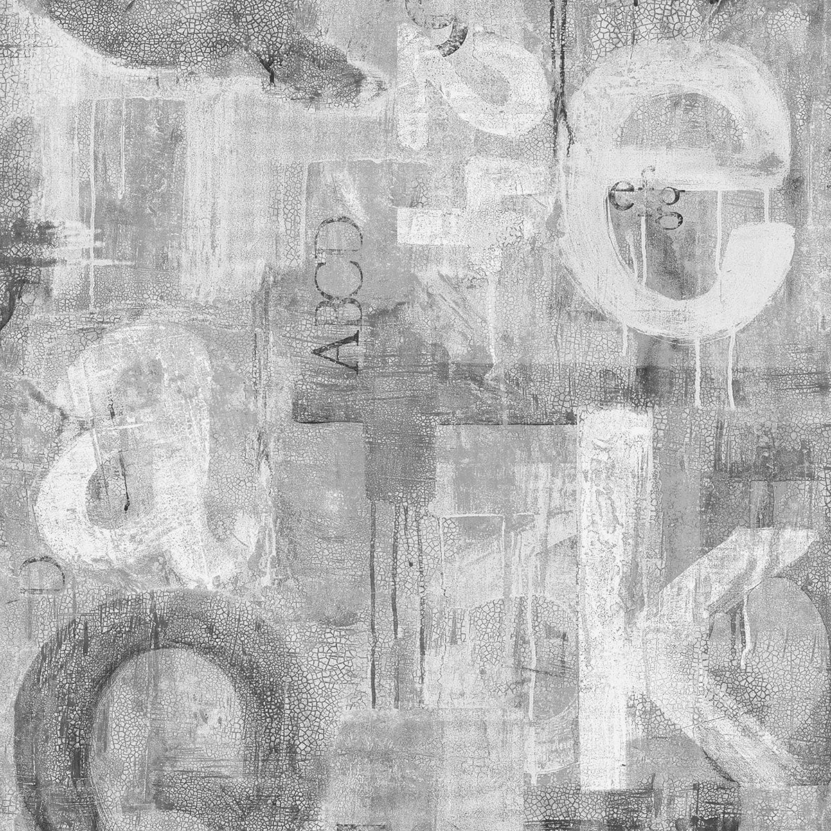 HG12008 Harry & Grace Harry & Grace Peel and Stick Wallpaper Graphic Letters Pewter