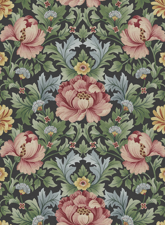 HG12601 Harry & Grace Harry & Grace Peel and Stick Wallpaper Floral Garden Rose & Fern