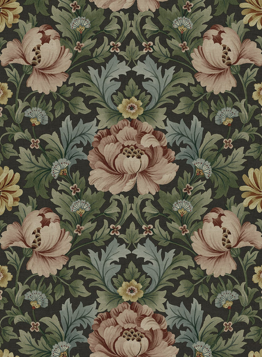 HG12606 Harry & Grace Harry & Grace Peel and Stick Wallpaper Floral Garden Clove & Rosemary