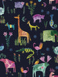 HG12802 Harry & Grace Harry & Grace Peel and Stick Wallpaper Animals Dark Blue