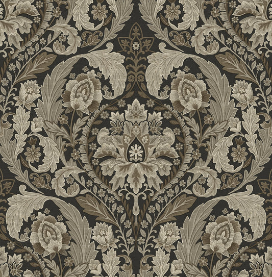 HG12907 Harry & Grace Harry & Grace Peel and Stick Wallpaper Thornton Vintage Damask Cliffside